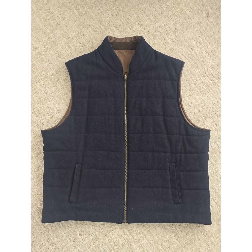 Singer + Sargent | Quilted Reversible Navy Vest